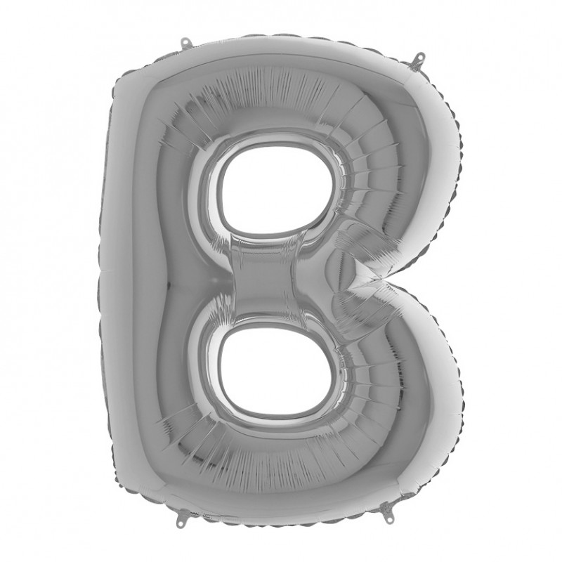 Буква "B" серебряная
