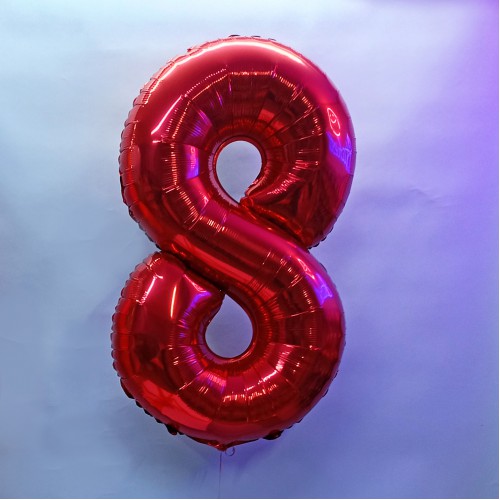 Цифра 8 красная