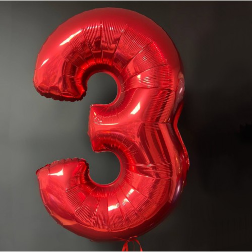 Цифра 3 красная