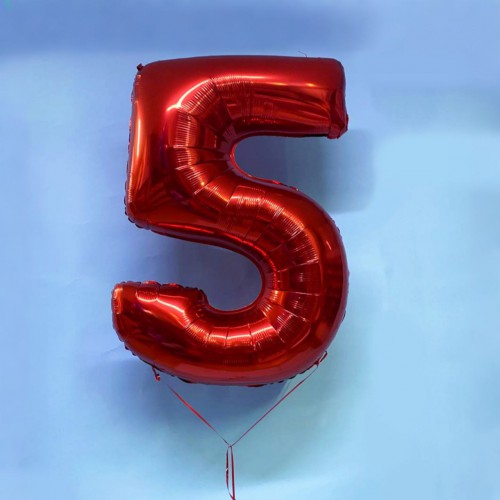 Цифра 5 красная
