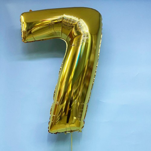 Цифра 7 золотая