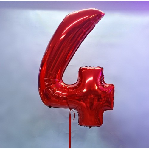 Цифра 4 красная