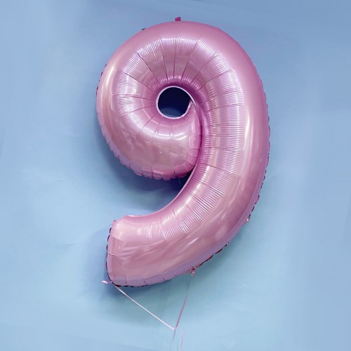 Цифра 9 розовая