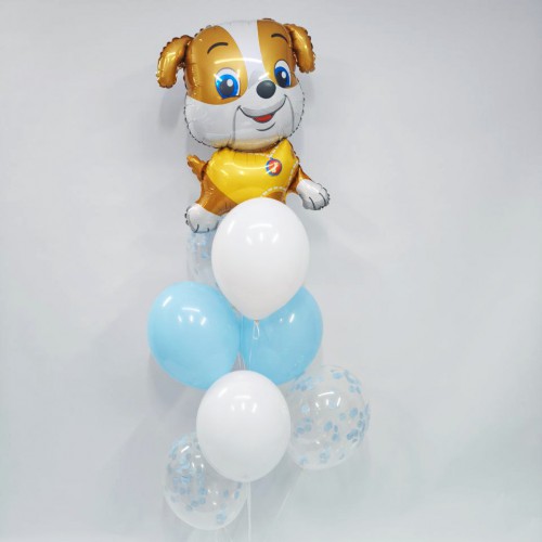 Гелиевый фонтан с собачкой