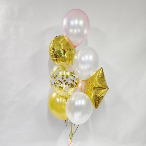 Бело-золотой фонтан с кругом и звездой