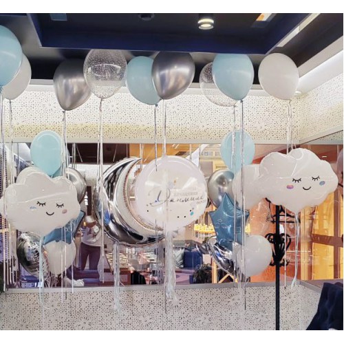 Оформление шарами на Крещение мальчика