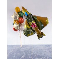 Фольгированный шар с гелием самолет Истребитель