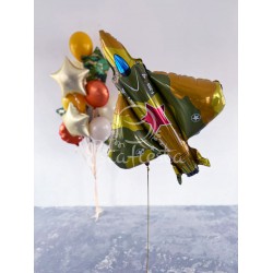 Фольгированный шар с гелием самолет Истребитель