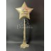 Большая золотая звезда С Днём рождения доченька голография и набор бело-золотых шаров