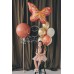 Терракотовый воздушный шар С праздником весны с бабочкой