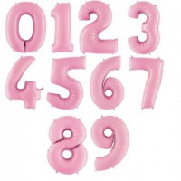 Нежно-розовые цифры 