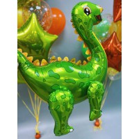 Зелёный фольгированный динозавр