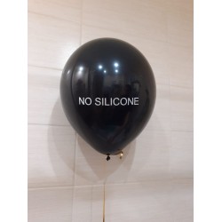 Чёрный шар с надписью "No silicone"