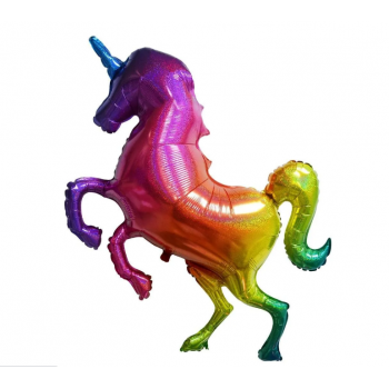 Единорог радужный градиент голография