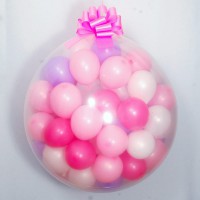 Шар-сюрприз с шариками нежного розового оттенка