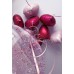 Связка сердец и баблс с пенопластом в красно-розовых цветах