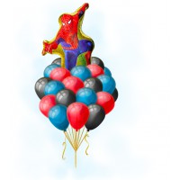 Фонтан из шаров "Человек-паук"