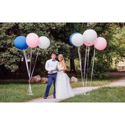 Связки больших шаров для свадебной фотосессии