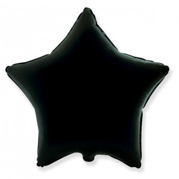 Звезда фольгированная черная