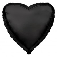 Черное фольгированное сердце