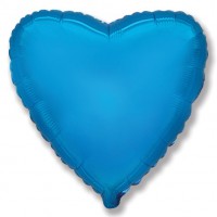 Синее фольгированное сердце