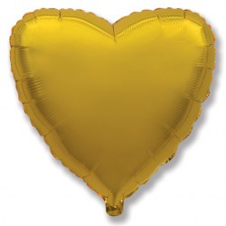 Золотое фольгированное сердце