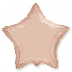Звезда фольгированная розовое золото