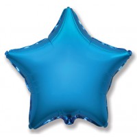 Звезда фольгированная синяя