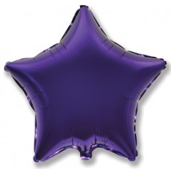 Звезда фольгированная фиолетовая