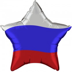 Звезда фольгированная триколор флаг России