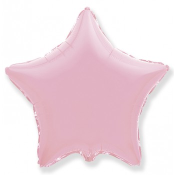 Звезда фольгированная розовая
