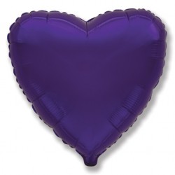 Фиолетовое фольгированное сердце