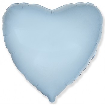 Голубое фольгированное сердце