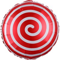 Шар-круг спираль красно-белый