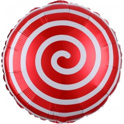 Шар-круг спираль красно-белый
