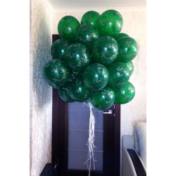 Связка из 20 зеленых шаров хаки