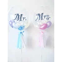Свадебные шары Mr и Mrs с кисточками тассел
