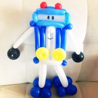 Фигурка из шаров синий Робот