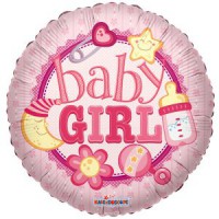 Фольгированный круг "baby girl"