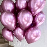 Розовые хромовые шары