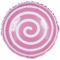 Шар-леденец розовый со спиралью