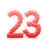 Цифра 23 из шаров