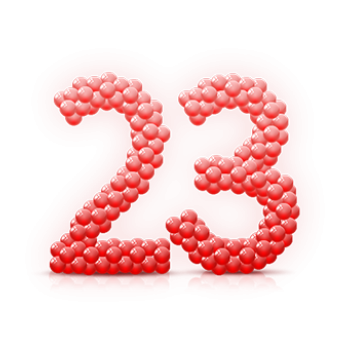 Цифра 23 из шаров