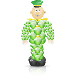 Фигура солдата, военного из шаров