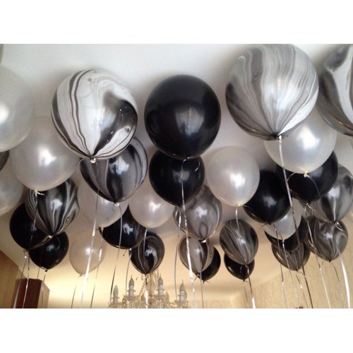 Черно-белые агаты, черные и белые шары