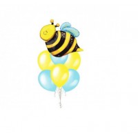 Фонтан из 7 шаров с пчелкой