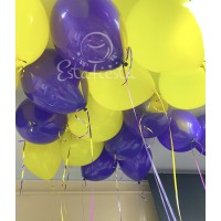 Желтые и фиолетовые шары